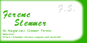 ferenc slemmer business card